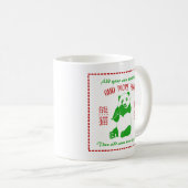 Aangepaste tekst in het menu Chinees Restaurantmen Koffiemok (Voorkant rechts)