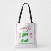 Aangepaste tekst in het menu Chinees Restaurantmen Tote Bag (Voorkant)