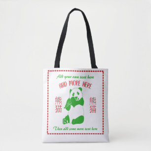 Aangepaste tekst in het menu Chinees Restaurantmen Tote Bag