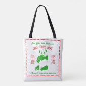 Aangepaste tekst in het menu Chinees Restaurantmen Tote Bag (Achterkant)