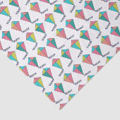 Aangepaste tekst in Retro Kite Pattern Tissuepapier (Detail)