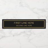 Aangepaste tekst in twee regels 21,6x4,4 cm waterfles etiket (Enkel label)