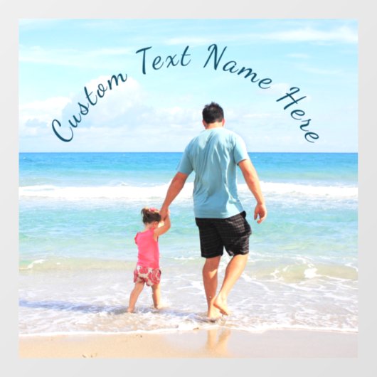 Aangepaste tekst in uw fotovenster vastklikken raamsticker (Vel)