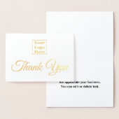 Aangepaste tekst in uw Logo hier bedankt Folie Kaarten (Display)