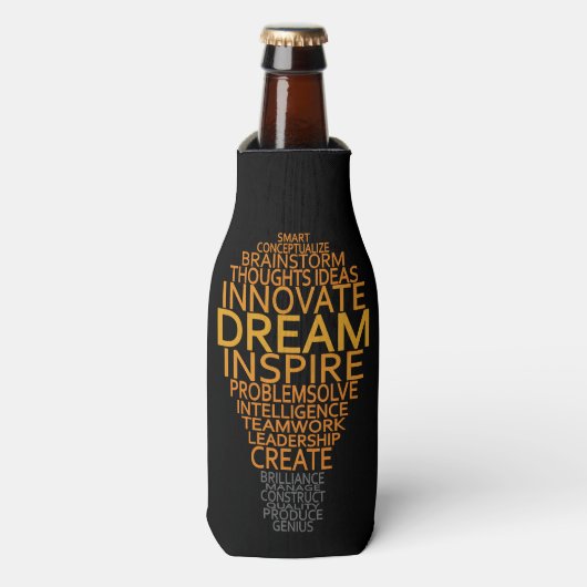 Aangepaste tekst Inspirerend Lightbulb Flesjeskoeler (Fles Voorkant)
