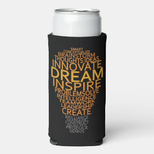 Aangepaste tekst Inspirerend Lightbulb Seltzer Blikjeskoeler