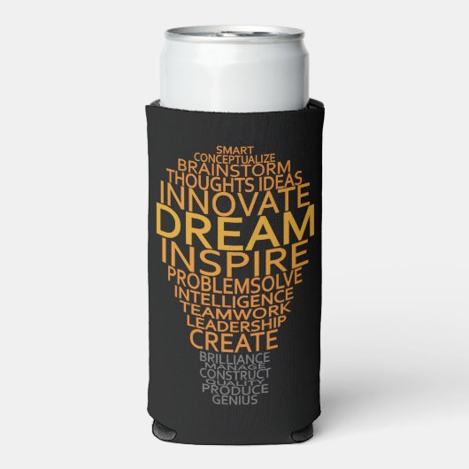 Aangepaste tekst Inspirerend Lightbulb Seltzer Blikjeskoeler (Seltzer Voorkant)