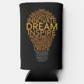 Aangepaste tekst Inspirerend Lightbulb Seltzer Blikjeskoeler (Voorkant)