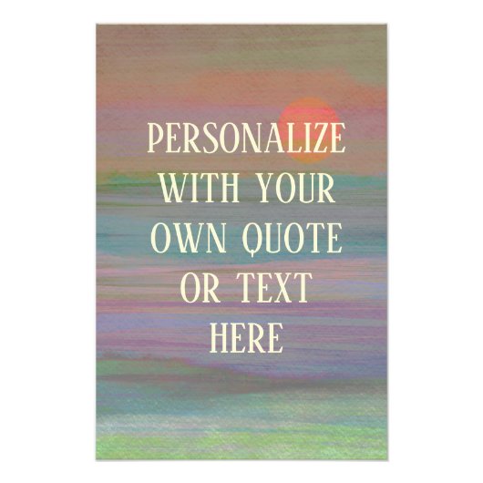 Aangepaste tekst inspirerend muurkunst foto afdruk (Voorkant)