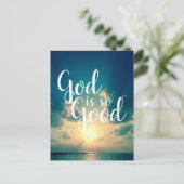 Aangepaste tekst Inspirerend zon en Zee God is zo  Briefkaart (Staand voorkant)