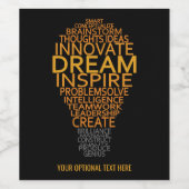 Aangepaste tekst Inspirerende Lamp Wijn Etiket (Enkel label)