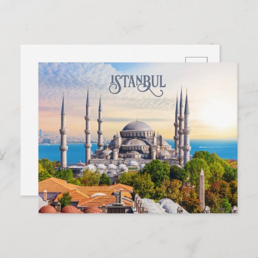 Aangepaste tekst Istanbul Briefkaart (Voorkant / Achterkant)