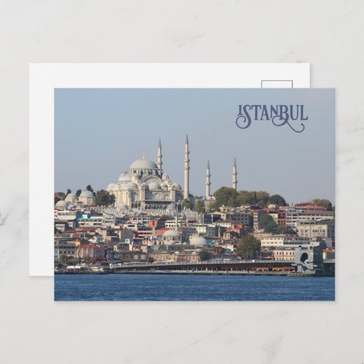 Aangepaste tekst Istanbul Briefkaart (Voorkant / Achterkant)