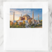 Aangepaste tekst Istanbul Rechthoekige Sticker (Tas)
