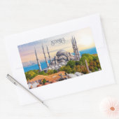 Aangepaste tekst Istanbul Rechthoekige Sticker (Envelop)