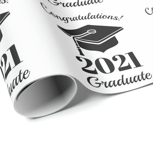 Aangepaste tekst & jaar Afstuderen Cadeaupapier (Rol Hoek)