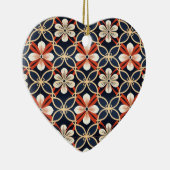 Aangepaste tekst Japans bloemmotief Keramisch Ornament (Rechts)