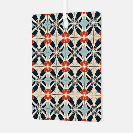 Aangepaste tekst Japans bloemmotief Metalen Ornament (Voorkant links)