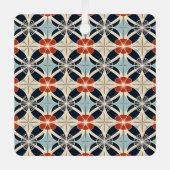 Aangepaste tekst Japans bloemmotief Metalen Ornament (Voorkant)