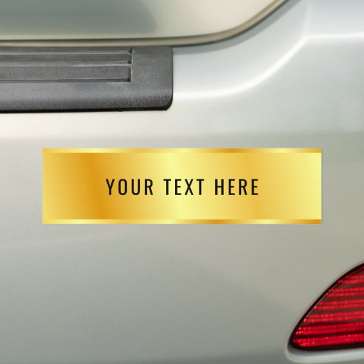 Aangepaste tekst Je Logo hier elegant Faux Gold Bumpersticker (Op auto)