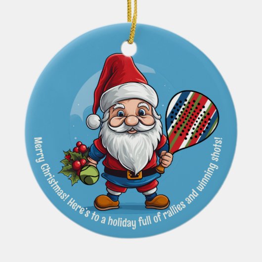 🎾🎄Aangepaste tekst, Jingle Smash Keramisch Ornament (Voorkant)