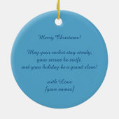🎾🎄Aangepaste tekst, Jingle Smash Keramisch Ornament (Achterkant)