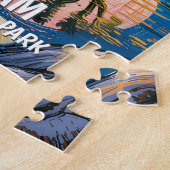Aangepaste tekst Joshua Tree Dam Kleurrijke Bergme Legpuzzel (Zijkant)