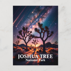 Aangepaste tekst Joshua Tree Nachtelijke Hemel Kos Briefkaart