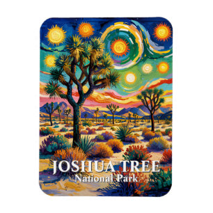 Aangepaste tekst Joshua Tree Van Gogh Kleurrijke W Magneet