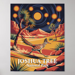 Aangepaste tekst Joshua Tree Wildlife Roadrunner W Poster