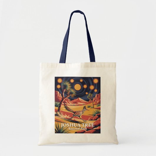 Aangepaste tekst Joshua Tree Wildlife Roadrunner W Tote Bag (Voorkant)