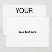 Aangepaste tekst kaart (Voorkant / Achterkant)