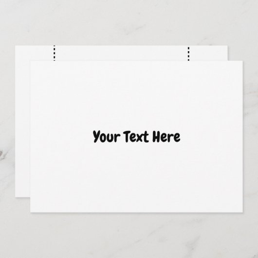 Aangepaste tekst kaart (Voorkant / Achterkant)