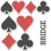 Aangepaste tekst Kaart Suits stickers (Voorkant)