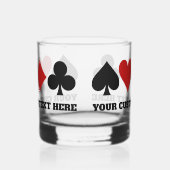 Aangepaste tekst kaartspeler whisky glas (Links)