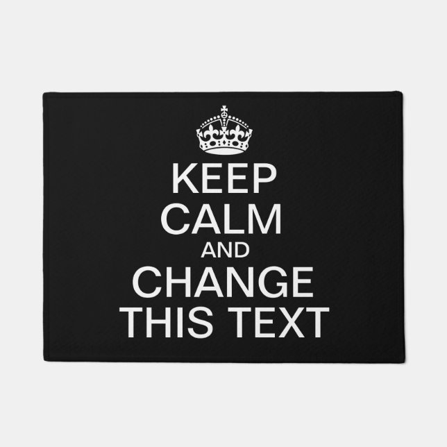 Aangepaste tekst kalm houden deurmat (Voorkant)