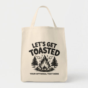 Aangepaste tekst kamperen tote bag