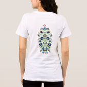 Aangepaste tekst Kashubische Tuin Kolom Tri-Blend Shirt (Achterkant)