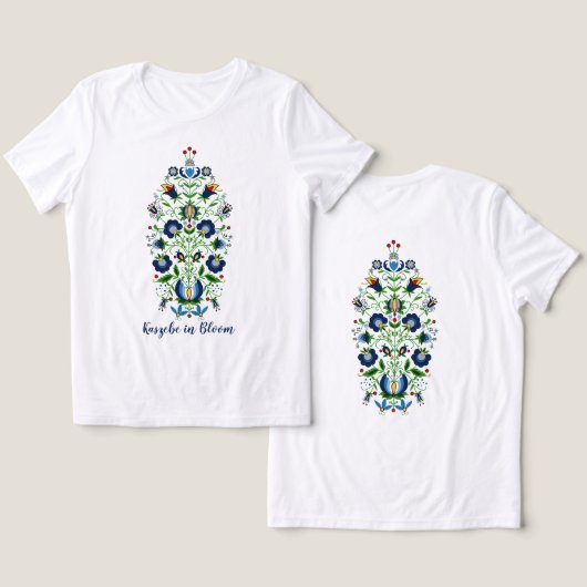 Aangepaste tekst Kashubische Tuin Kolom Tri-Blend Shirt (Ontwerp Voorkant & Achterkant)
