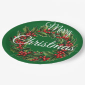 Aangepaste tekst Kerstkrans Papieren Bordje (Gekanteld)