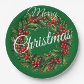 Aangepaste tekst Kerstkrans Papieren Bordje (Voorkant)