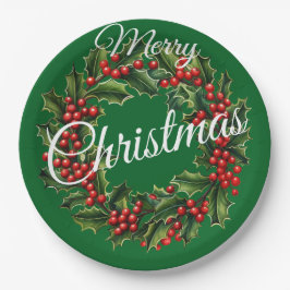 Aangepaste tekst Kerstkrans Papieren Bordje