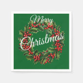 Aangepaste tekst Kerstkrans Servet (Voorkant)