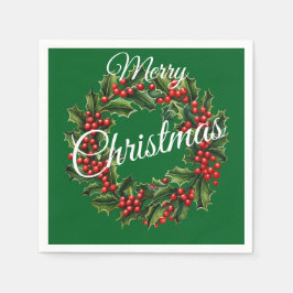 Aangepaste tekst Kerstkrans Servet