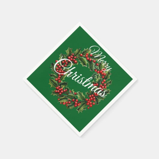 Aangepaste tekst Kerstkrans Servet (Hoek)