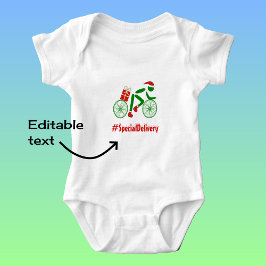 Aangepaste tekst Kerstmis fietser levering Romper