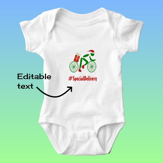 Aangepaste tekst Kerstmis fietser levering Romper