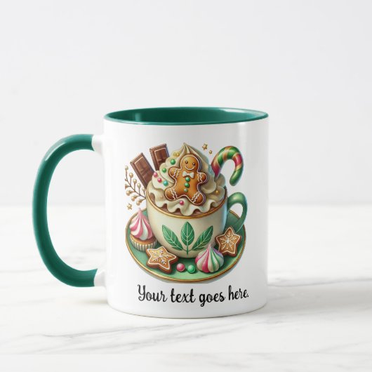 Aangepaste tekst Kerstmis Hot Chocolate Mok (Links)