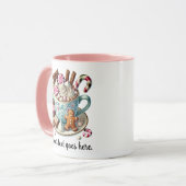 Aangepaste tekst Kerstmis Hot Chocolate Mok (Voorkant links)