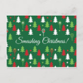 Aangepaste tekst 💚 🤍 kerstmis 💔 tennis briefkaart (Voorkant)